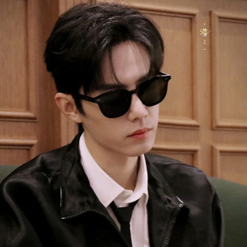 Очки солнцезащитные овальные с ацетатными поляризационными стеклами UV400|Мужские