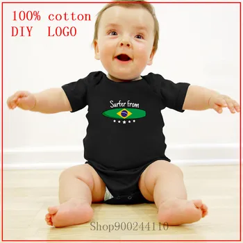 

Surfer from Brazil Surfboard Brazil Flag Cotton Newborn Baby Girl Clothes Bodysuit Baby Clothes Ropa bebe Baby Boy Clothes