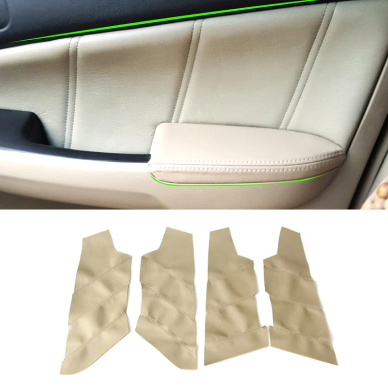 Soft Leather Door Armrest Cover For Honda Accord 7th Gen 2003 2004 2005
