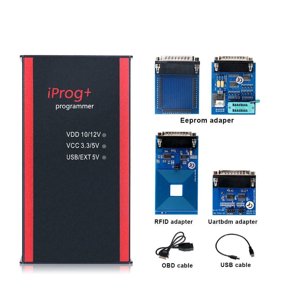 Новейший Iprog+ программатор V77 поддержка IMMO+ коррекция пробега+ сброс подушки безопасности Iprog Pro до Замена Carprog/Digiprog/Tango - Цвет: Красный