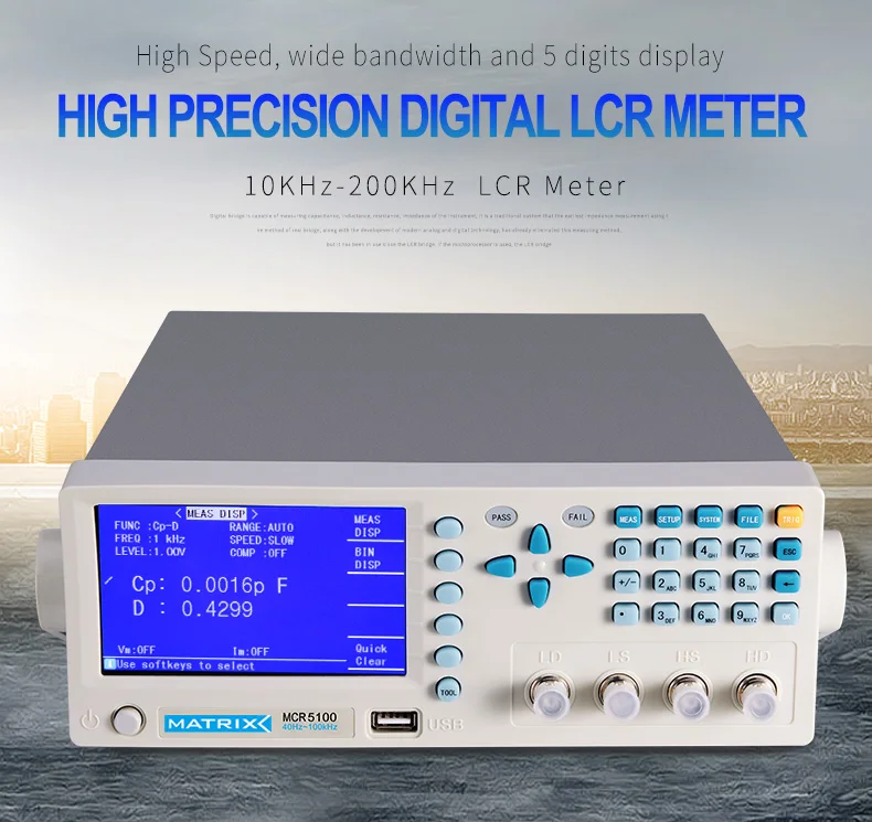 Цифровой Измеритель LCR тестер Настольный MCR5010 5030 5100 5200 для ...
