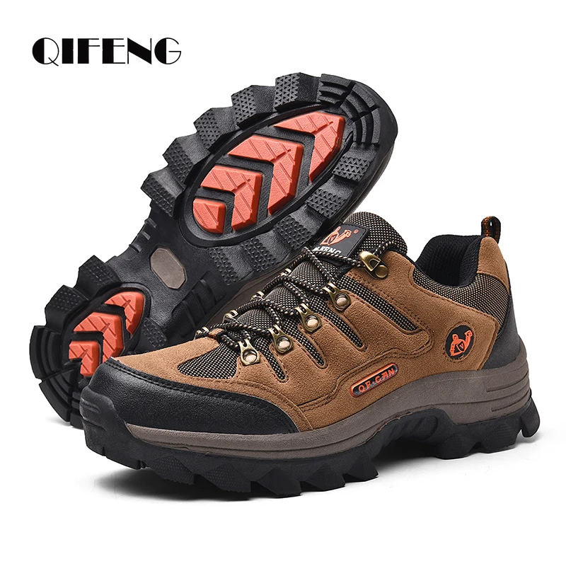 

Winter Male Leather Casual Shoes Outdoor Summer Men Non Slip Lace Up Trekking Sneakers Winter Warm Cowboy Hiking Footwear Adult