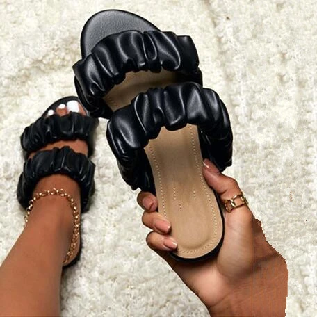 2021 Africa Hot Sale Luxury Flat Women Slippers New Summer Women's Fold Fashion Sandals At Slippers - Slippers - AliExpress