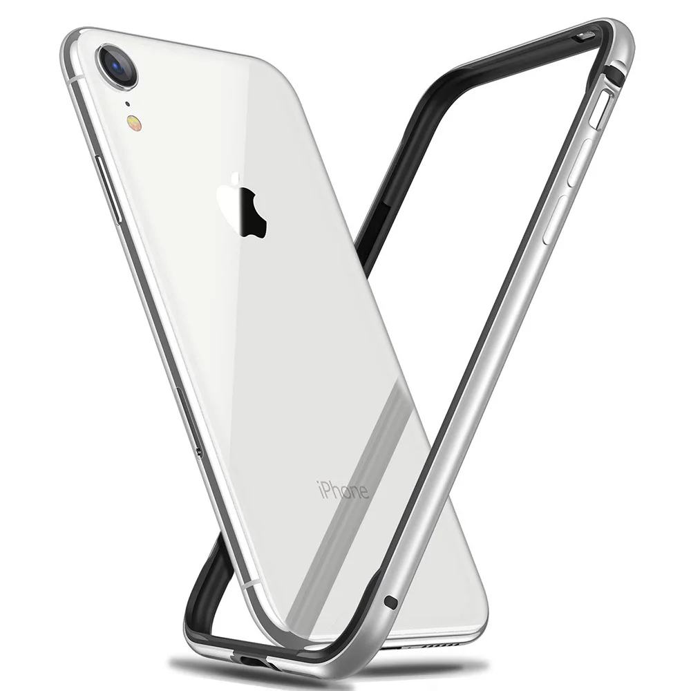 Чехол-бампер для Iphone 11, силиконовый чехол для Iphone 11 Pro Max XS MAX XR 7 8 Plus X, Противоударная рамка Mightnight, зеленые аксессуары - Цвет: Серебристый