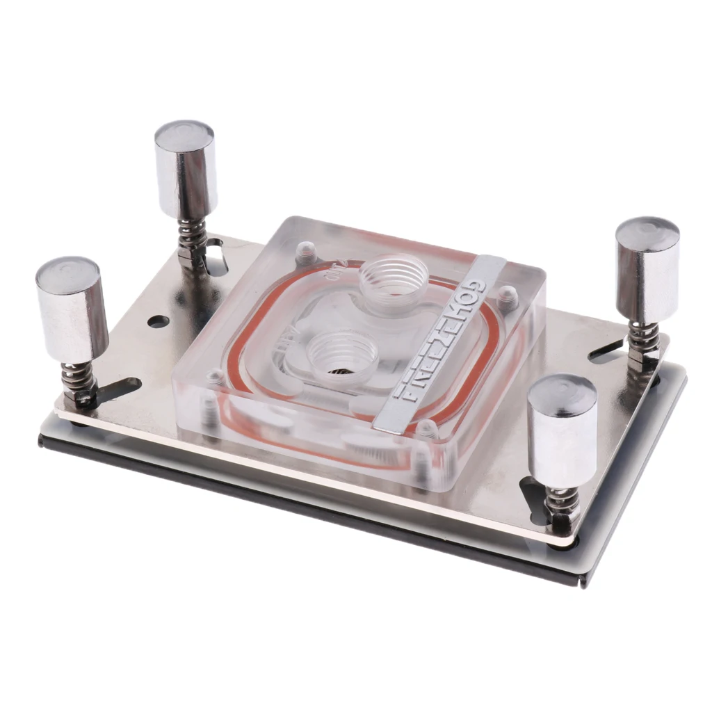 Acrylic PC CPU Water Cooling Block Waterblock Copper Base Cool Inner Channel