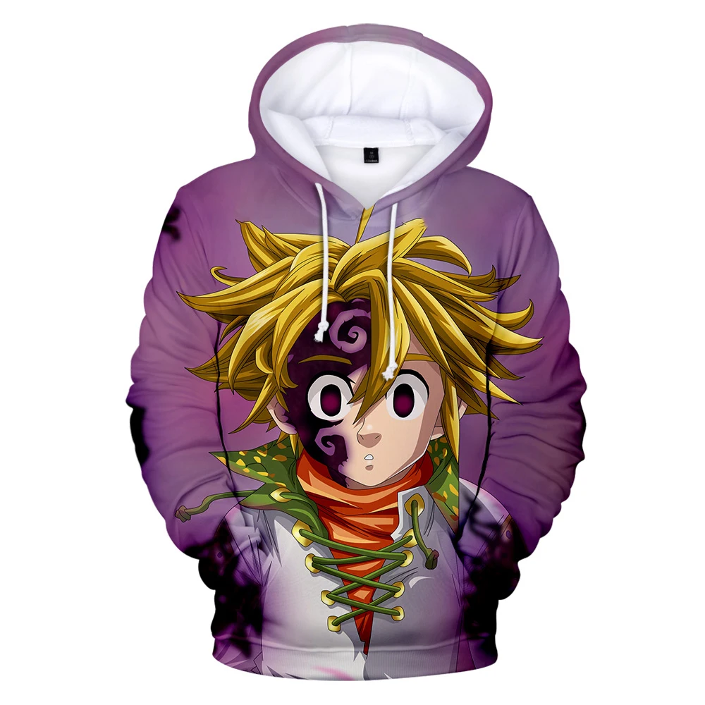 Толстовка Meliodas в стиле аниме для мужчин и женщин смешные спортивные костюмы Харадзюку демисезонная