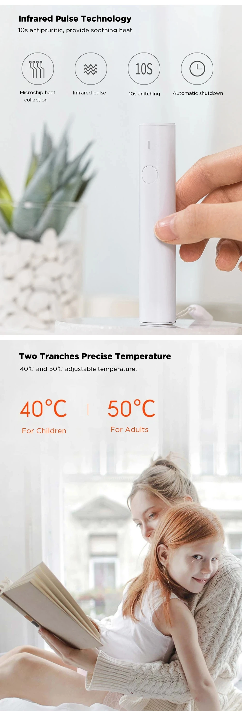 In Stock Youpin Qiaoqingting Infrared Pulse Antipruritic Stick Potable Mosquito Insect Bite Relieve Itching Pen For Kids Adult (11)