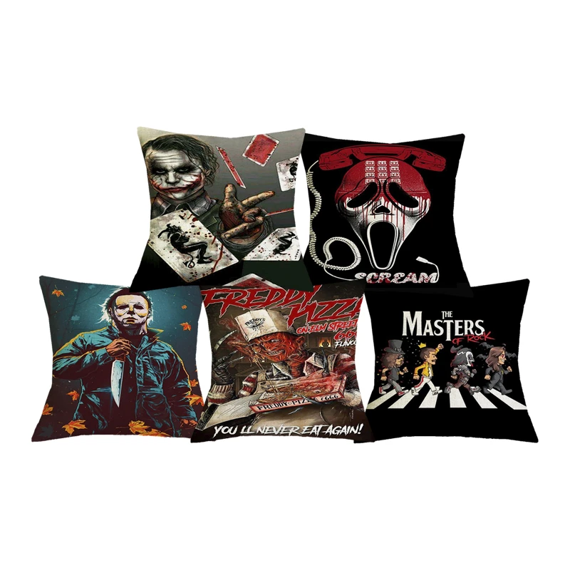 

c01108 Harry Style Clown Killers Print Pillow Covers Halloween Horror Decorative Cushion Case For Home Club