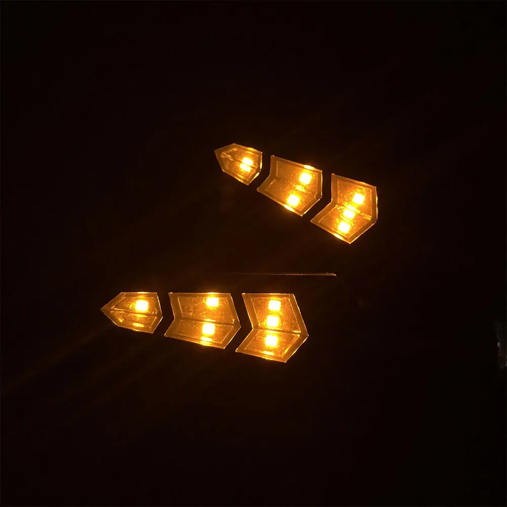 4 шт., 12 В, для мотоцикла, 6LED, сигнальный светильник, мигалка, янтарный, универсальный, для мотокросса, скутеров, электровелосипедов, индикаторный светильник, лампа