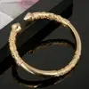 Gold Color African Cuff Engraved Embossing Bangles Trendy Women Men Bangles Jewelry 1