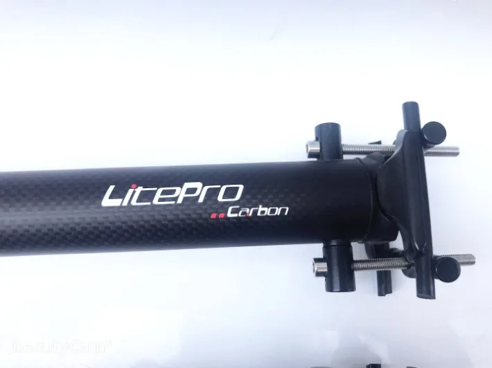 matt black Litepro LP полностью углеродное волокно Подседельный штырь 33,9 мм* 580 мм Сверхлегкий 300 г SP8 складной велосипедный подседельный штырь - Цвет: matt black