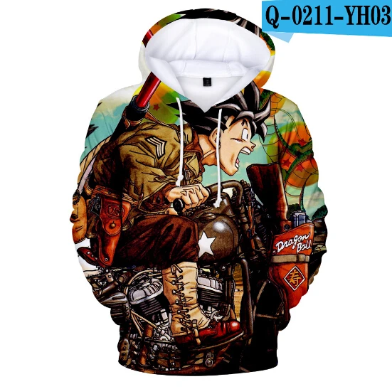 color at picture Новые детские толстовки с капюшоном с 3D Аниме Драконий жемчуг Z, толстовка с капюшоном с 3D принтом Гоку детские куртки в стиле хип-хоп с длинными рукавами для мальчиков и девочек - Цвет: color at picture