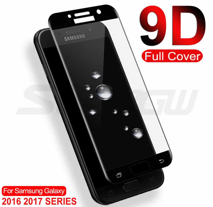 

9D Protection Glass On The For Samsung Galaxy A3 A5 A7 2016 2017 Screen Protector For SAMSUNG J3 J5 J7 2016 2017 Glass Film Case