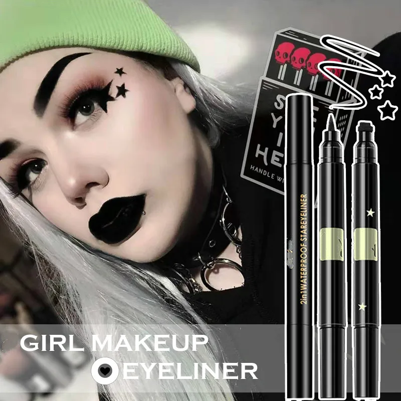 Heart Shape Eyeliner Makeup Easy To Wear Eyeliner Stamp Seal Girl