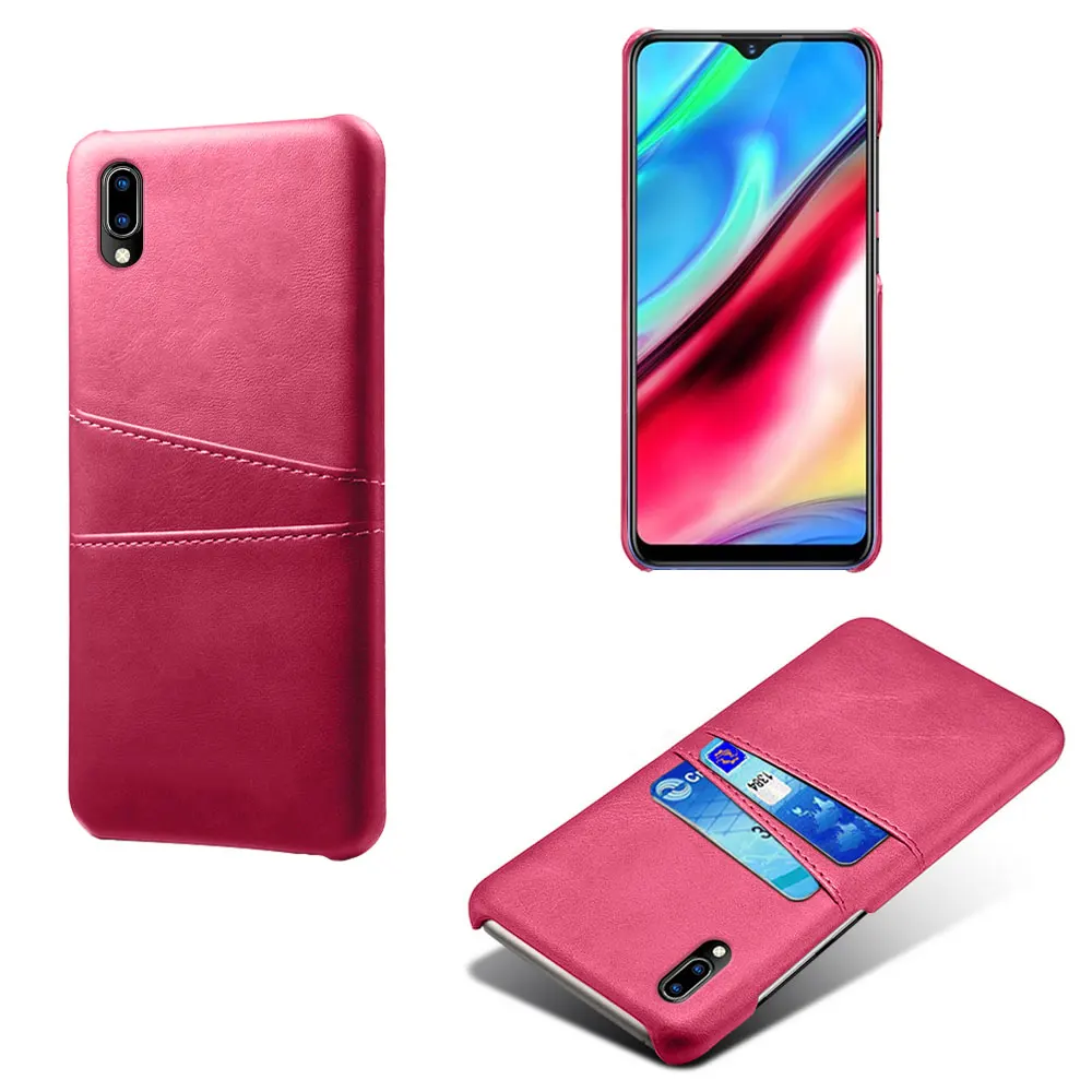 Кожаный держатель для карт, чехлы для телефонов Vivo Y93 Y95 Y91 Y69 Nex a s 3 Nex 3 Z1 Lite Z5X, чехлы для Vivo Z5X S1 Z1 LITE Nex a - Цвет: Case-Rose