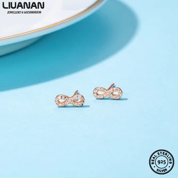 

Love Infinity CZ Stud Earrings 925 Sterling Silver Earrings For Women Wedding Jewelry Party Gift