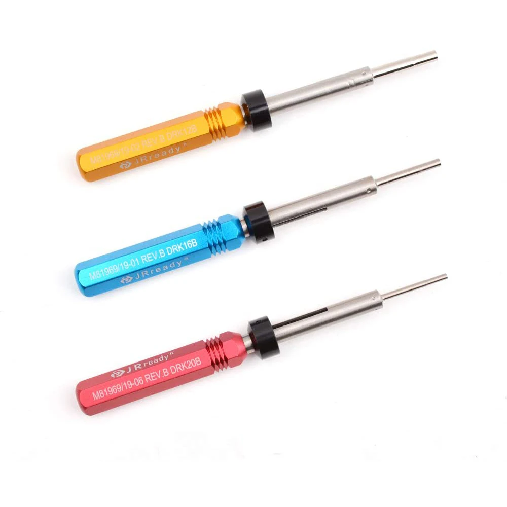 JRready ST5135 Removal Tool Kit DRK12B(M81969/19-02) DRK16B (M81969/19-01) DRK20B(M81969/17-03) MIL-Spec Extraction Tool Kit 4