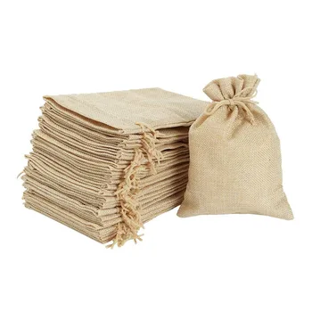 

FGGS-100 Pcs 5X7 Inch Burlap Bags with Drawstring Jute Drawstring Bags for Party Favors Wedding Party Favor & Gifts