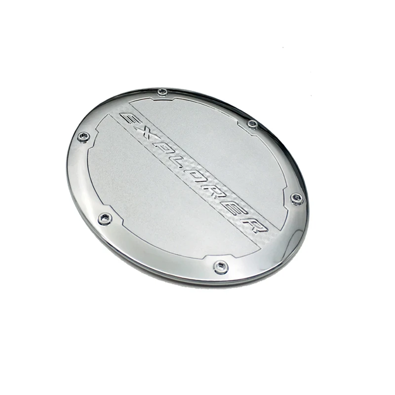 Car Styling Stickers ABS Chrome Fuel Tank Cover Oil Gas Cap Trim For NEW Ford Explorer