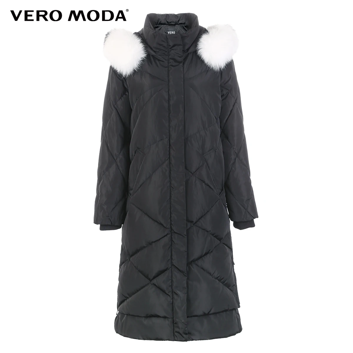 Vero Moda женский съемный лисий мех с капюшоном длинный пуховик | 318312509