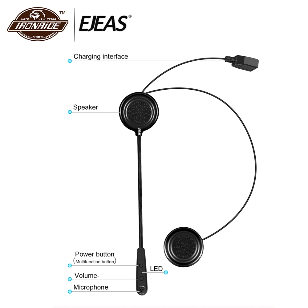 

EJEAS Helmet Bluetooth Headset Motorcycle Intercom Bluetooth Helmet Intercomunicador Motorcycle Bluetooth Intercom Headset