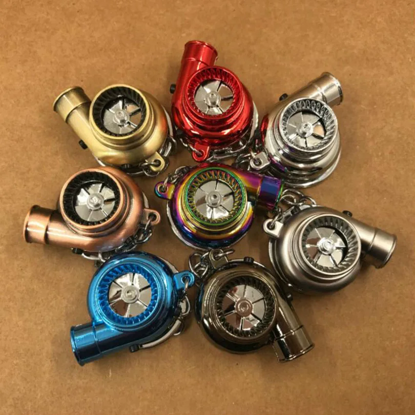 

Hellaflush style Turbo keychain USB charging LED Car turbine key ring JDM decorative auto accessories