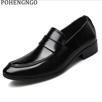 

2019 New Men's Business Dress Shoes High Quality PU Leather Men's Oxford Office Casual shoes Fashion Men's Wedding Shoes