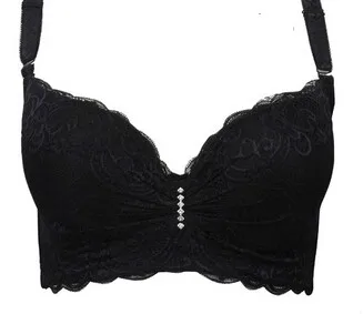 

2020 Plus size bra adjustable push up side gathering furu lace shaping c large cup Large e cup underwear