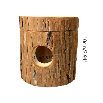 

Wooden Hamster Maze Tunnel House Barrel Tube Cage Exploring Climing Play Toys K4UA