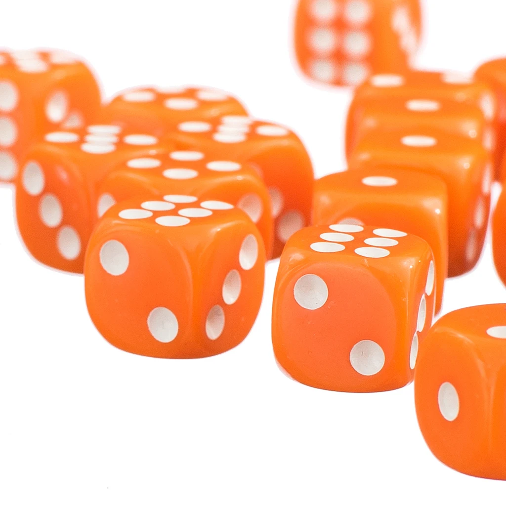 100Pc 12 мм/0,47 ''непрозрачные шестисторонние D6 Spot Dice игры для D&D РГС MTG игры