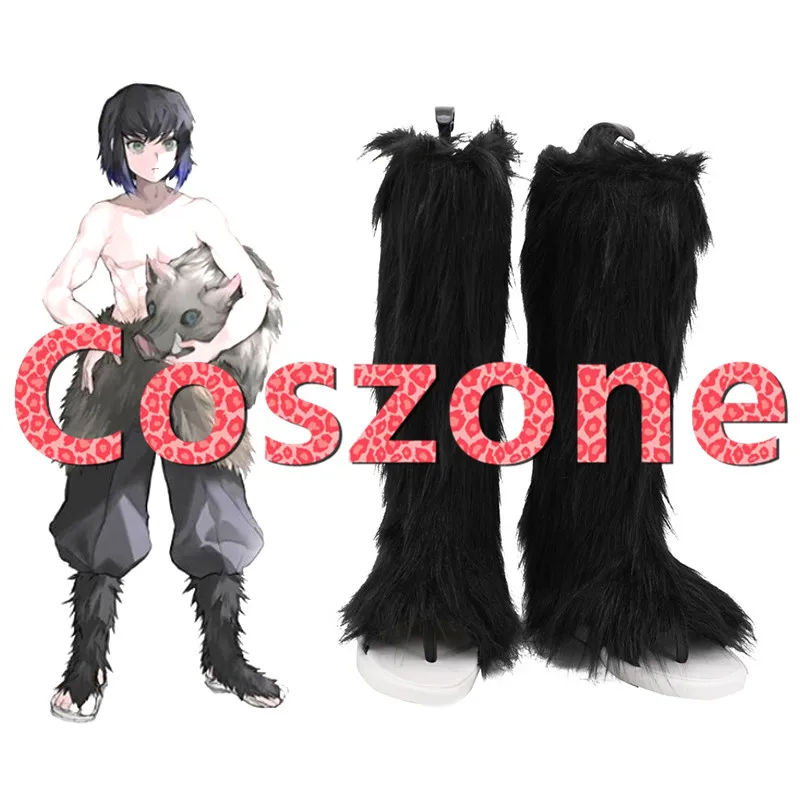 Demon Slayer Kimetsu no Yaiba Hashibira Inosuke Cosplay Shoes Boots Halloween Carnival Party Costume Accessories | Тематическая