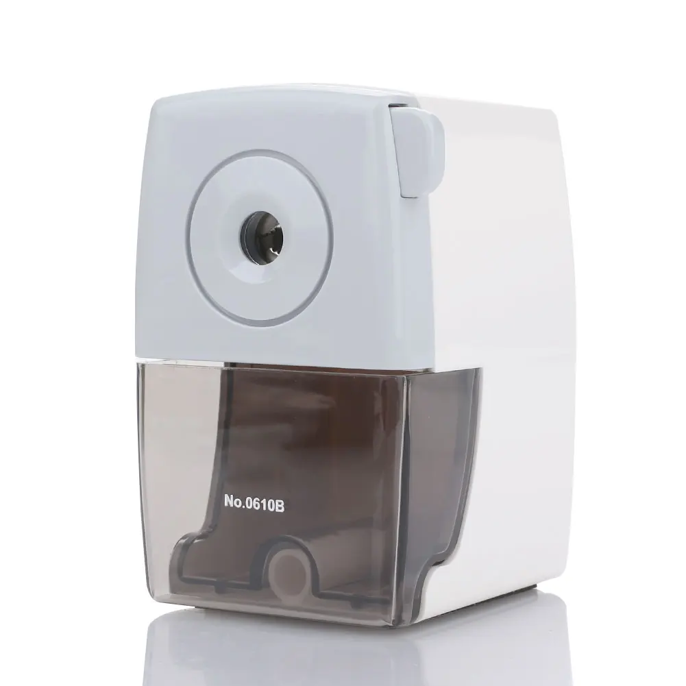 White Ручные точилки для карандашей, точилка для карандашей, Пластиковая точилка для карандашей, ручная работа, детские настольные канцелярские принадлежности, долговечный подарок для студентов - Цвет: White