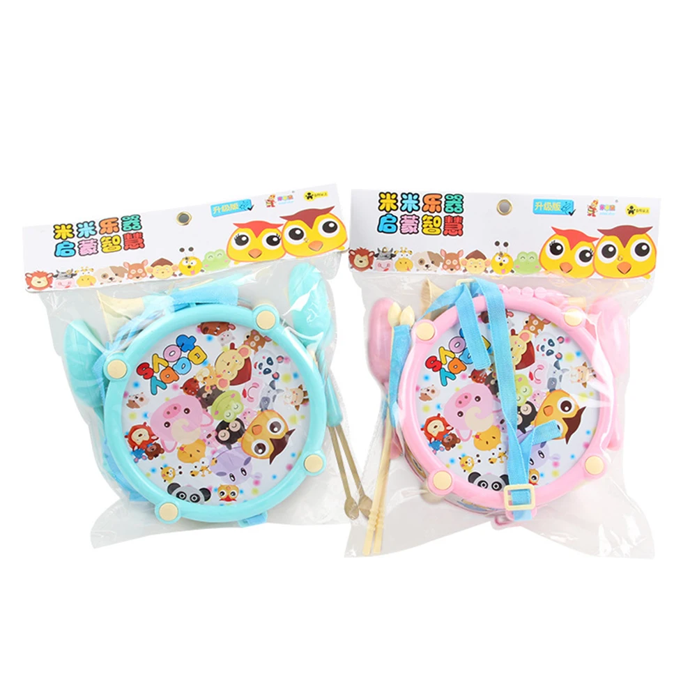 Игрушечный барабан Childen's Drum Kit для детей раннего возраста обучающий Музыкальный барабан крутой ритм музыкальный инструмент игрушка - Цвет: Color Random