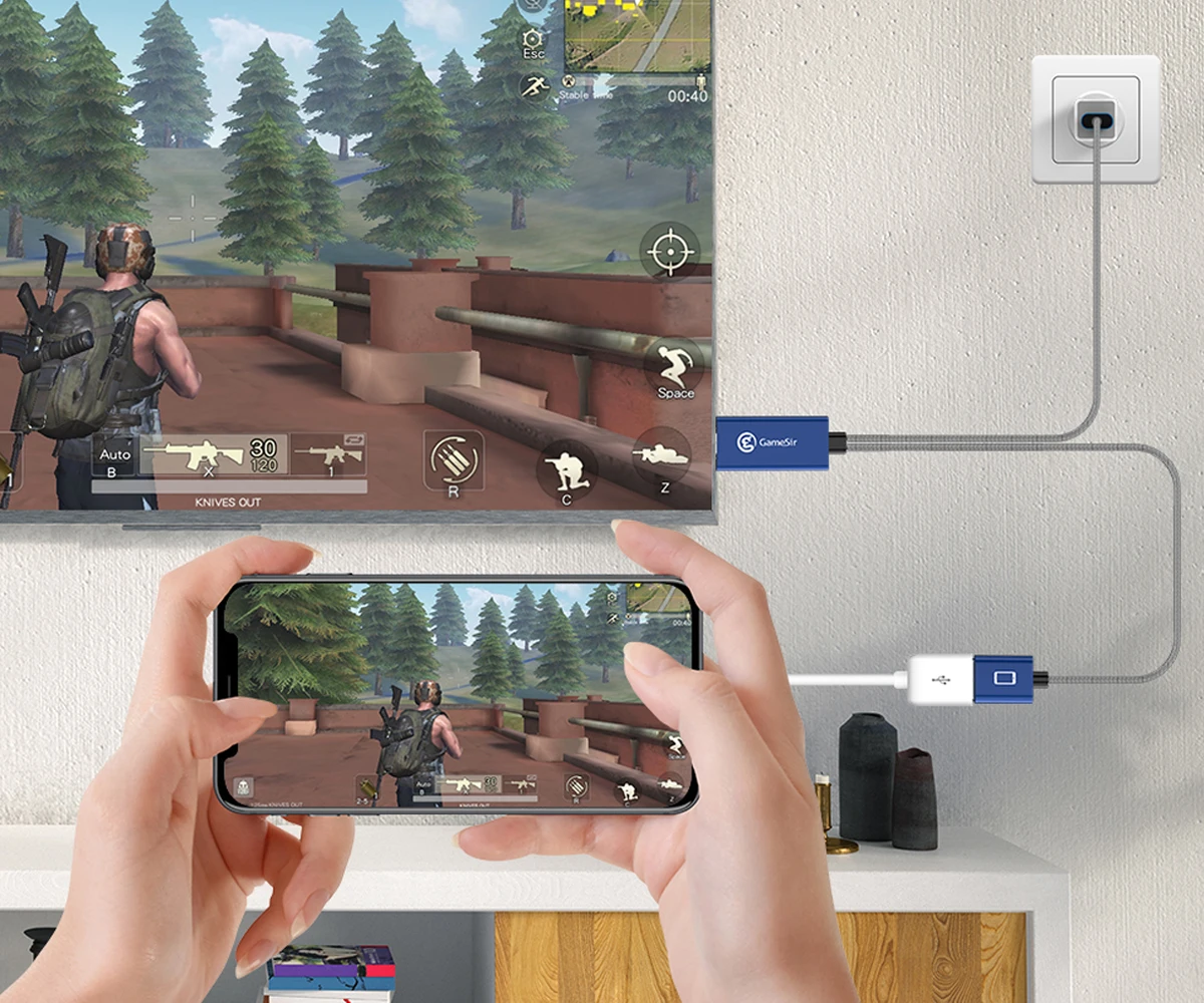 GameSir G ТВ 100 Мини Мобильный 1 м 1920*1080 P HDMI дисплей Кабель-адаптер для iPhone/iPad Apple IOS устройств и ТВ кабель конвертер