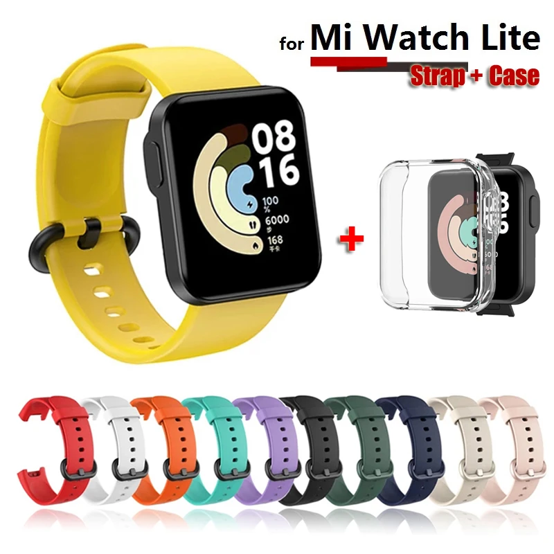 Replacement Strap For Mi Watch Lite Silicone Watchbands Watch Strap For Xiaomi  Mi Watch Lite Strap Correa Bracelet With Case - Watchbands - AliExpress