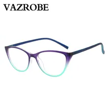 Vazrobe TR90, очки, оправа для женщин, кошачий глаз, очки для женщин, модные очки с прозрачными линзами, поддельные очки для умников, для близорукости, диоптрий