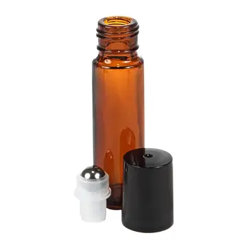 

Amber 10 ml Glass Roll-on Bottles with Stainless Steel Roller Balls