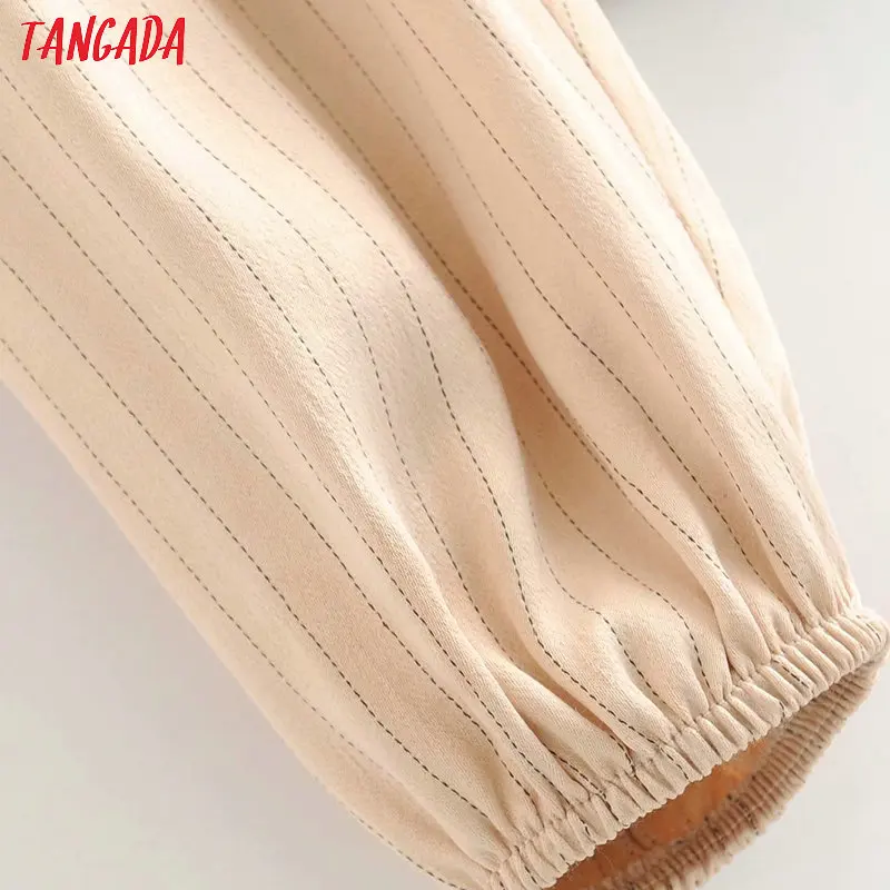 Tangada, женские Лоскутные эластичные свитшоты с рукавом, Короткие стильные пуловеры с длинным рукавом и круглым вырезом, женские топы 3A54