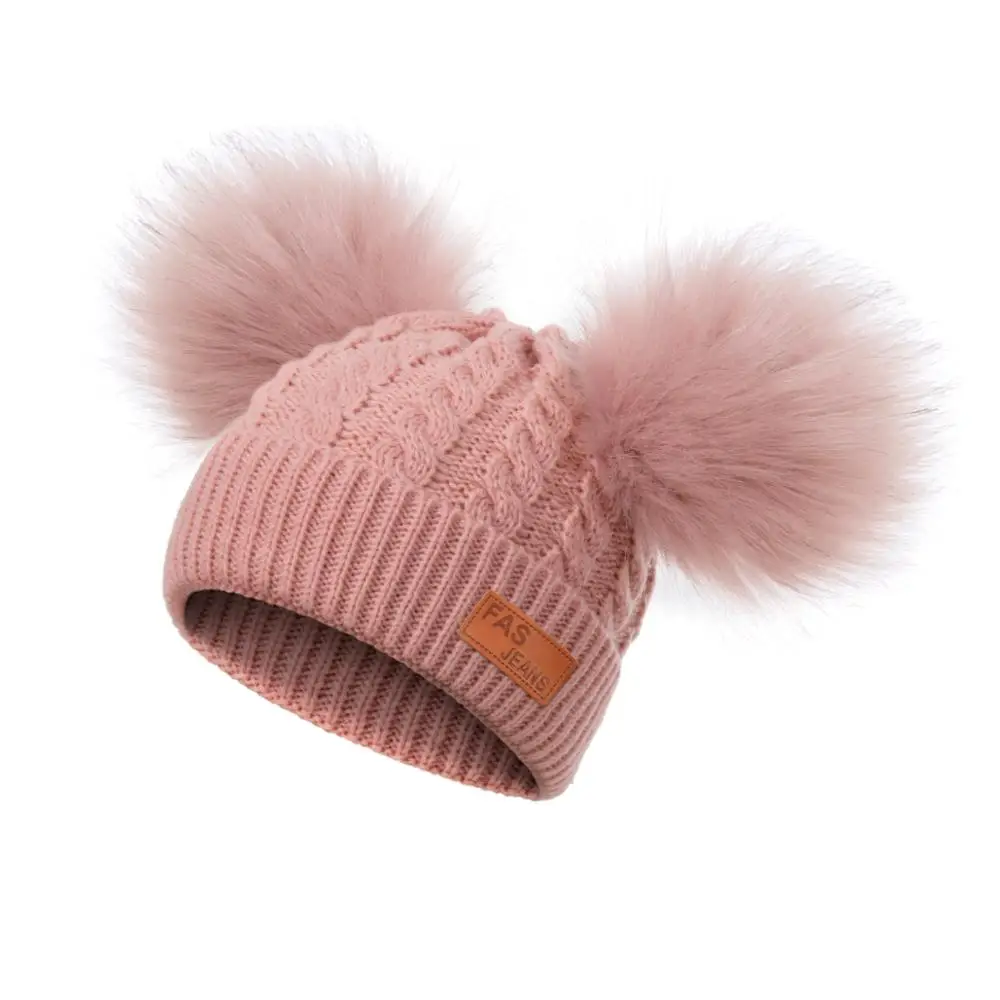 B-skin pink YEABIU/Новинка; зимняя шапка и шарф; зимняя детская шапка; теплая шапка и снуд для девочек и мальчиков; Детский комплект из шапки и шарфа; аксессуары - Цвет: B-skin pink