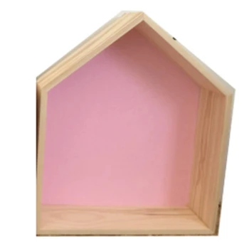 

Ins Nordic Style Multifunctional Wall Storage Rack Wooden Shelves Children Room Wood House Clapboard Shelves Craft Decoration Ho
