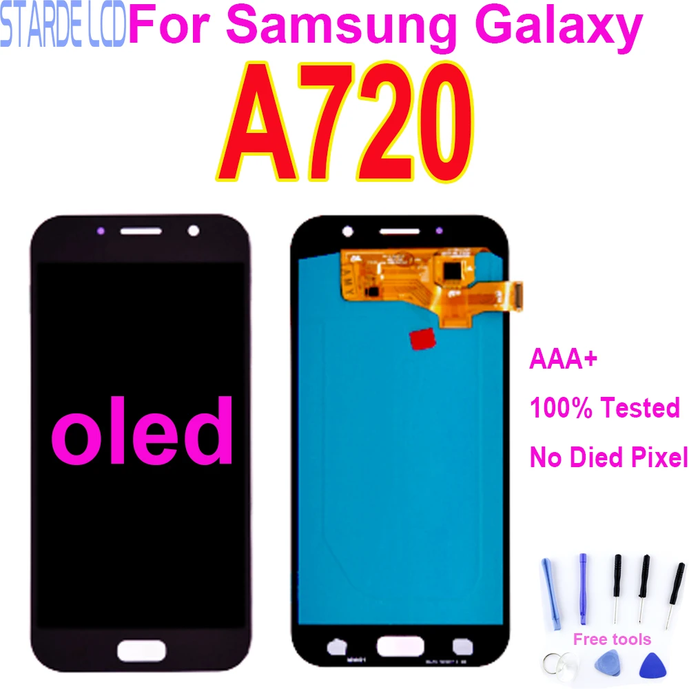 

5.7"OLED Replacement LCD For Samsung Galaxy A7 2017 A720 A720F SM-A720F LCD Display Touch Screen Digitizer Assembly Dropshipping