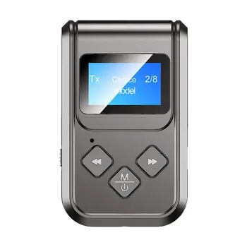 

T15 Bluetooth Adapter Bluetooth 5.0 Audio Receiver Transmitter 3.5MM AUX Jack Stereo LCD Display For PC TV Car