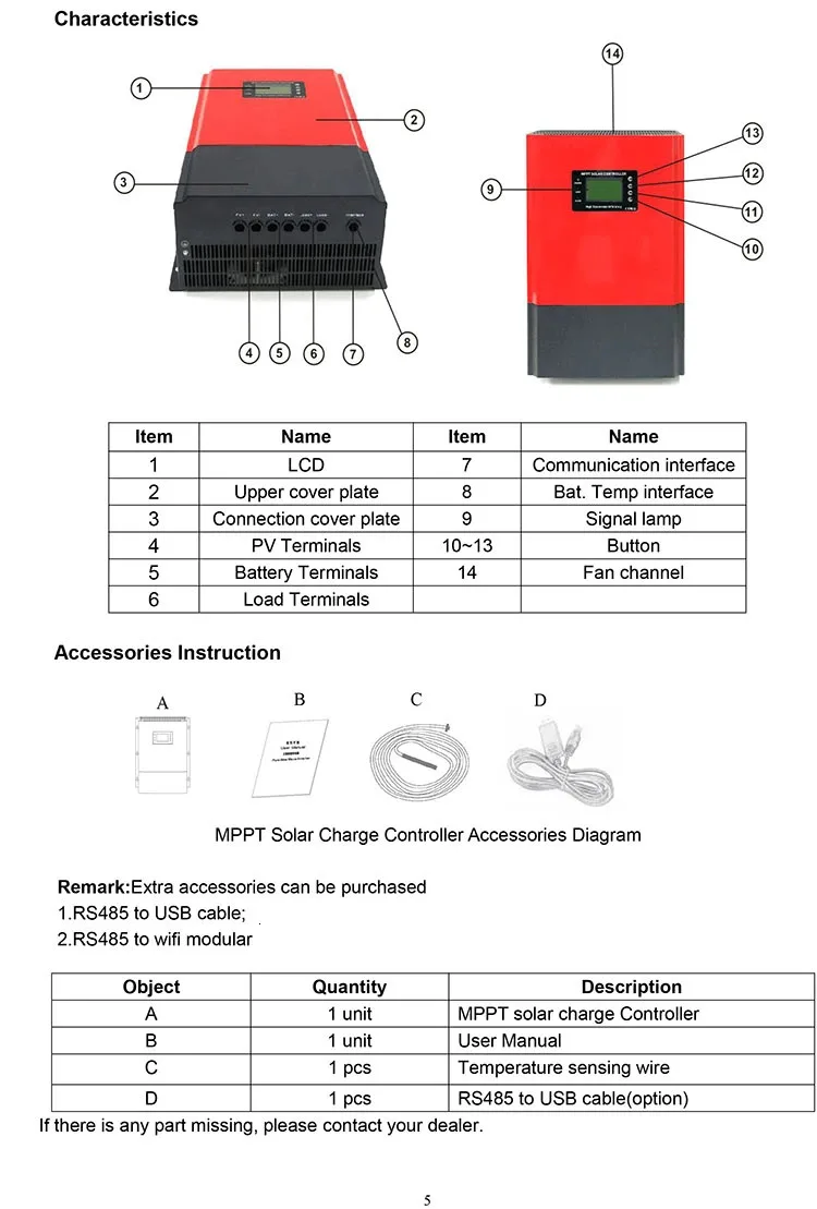 solar mppt charge controller 100A battery charger 96V for PV system
