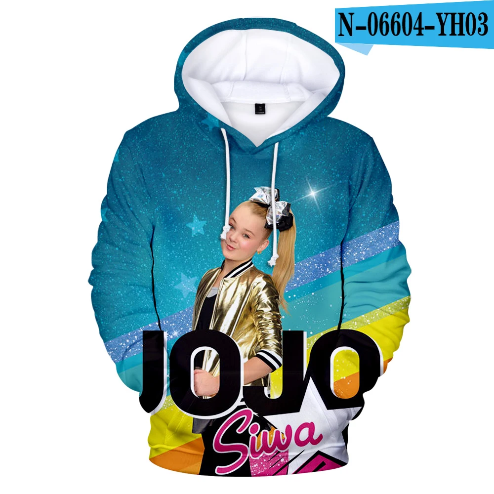3D JOJO SIWA/худи для мальчиков и девочек с 3D принтом; толстовка в стиле Харадзюку; осенние детские топы с 3D принтом; толстовка с капюшоном для мужчин и женщин - Цвет: 3D