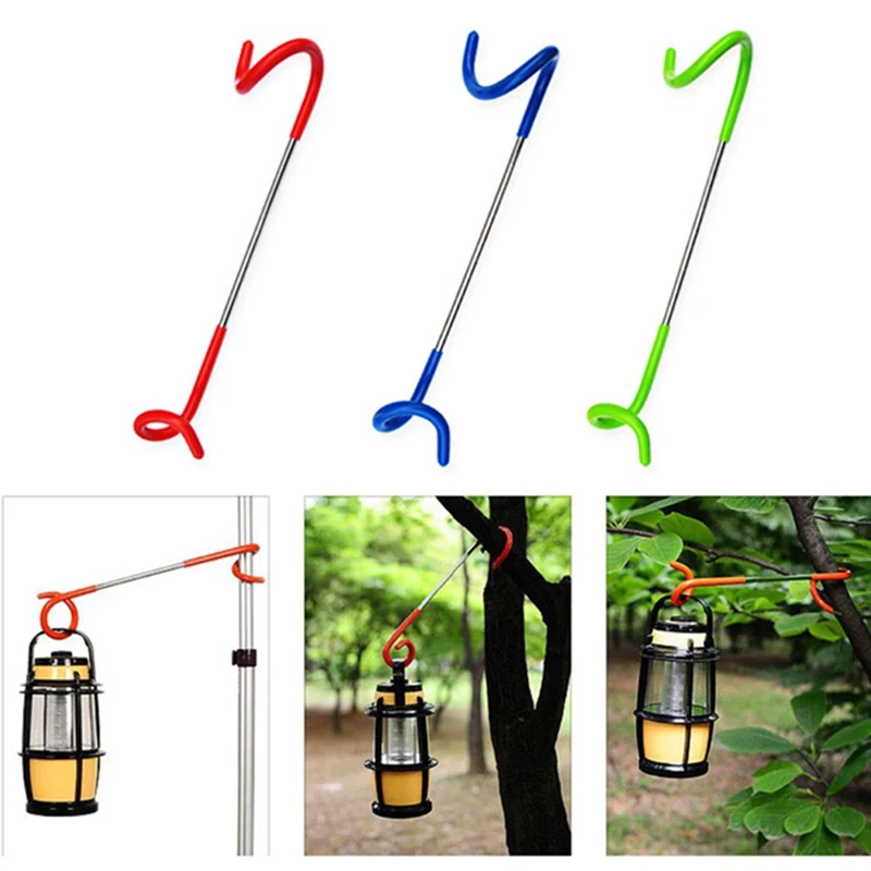 Открытый для похода кемпинга палатки легкий металлический крючок многофункциональный свет подвесной двухсторонний Универсальный подвесной стеллаж фонарь лампа инструмент
