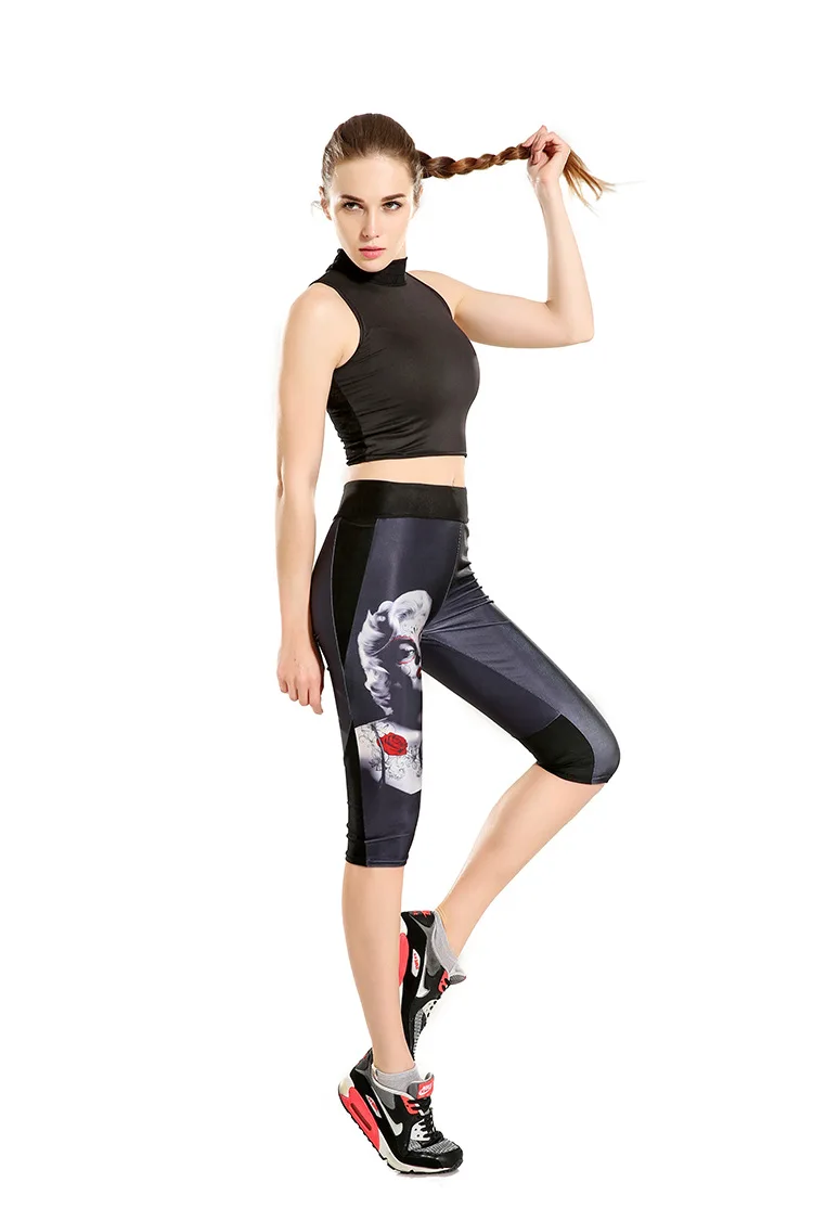 Hot Sell Skull Leggings Women's Skull&flower Black Leggings Digital Print Trousers 7 color skull Woman Stretch Pants Plus Size