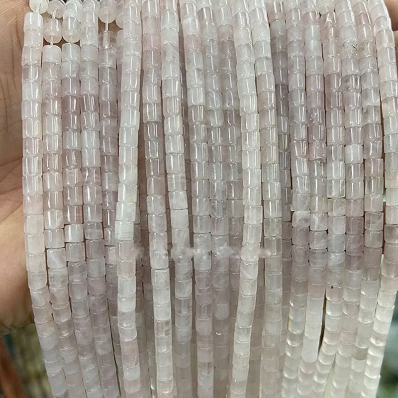 Natural Stone 4x4mm Tube Loose Spacer Beads For Jewelry Making 15