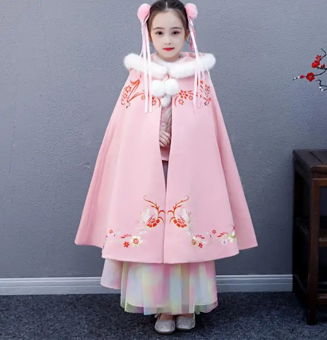 Платье принцессы для девочек; большой плащ в национальном стиле; детская накидка
