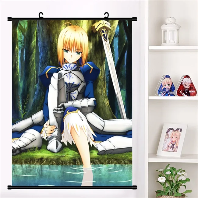 Аниме Fate/stay night Altria Пендрагон сабля игра Аниме настенные настенный плакат отаку коллекция домашнего декора искусства - Цвет: L