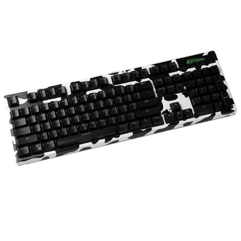 

104 keys ABS Black top printed key caps mechanical keyboard backlit key cap for MX switch Skin-like surface translucent